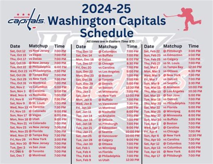 Capturing the Thrills: Your Ultimate Guide to the Capitals Schedule