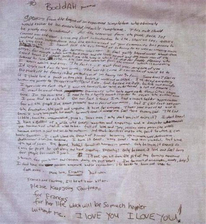 Kurt Cobain Suicide Letter: The Untold Story Behind the Heartbreaking Farewell