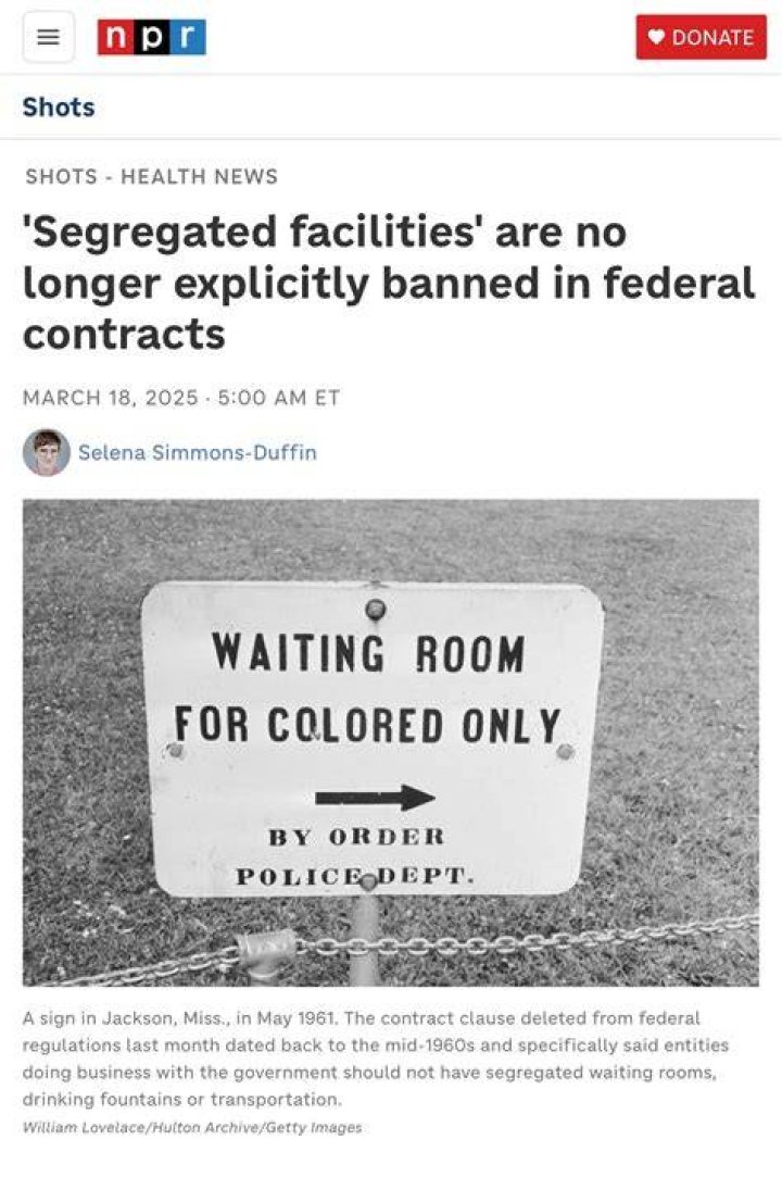 Segregated Facilities No Longer Explicitly Banned in Federal Contracts: What It Means for Health and Society
